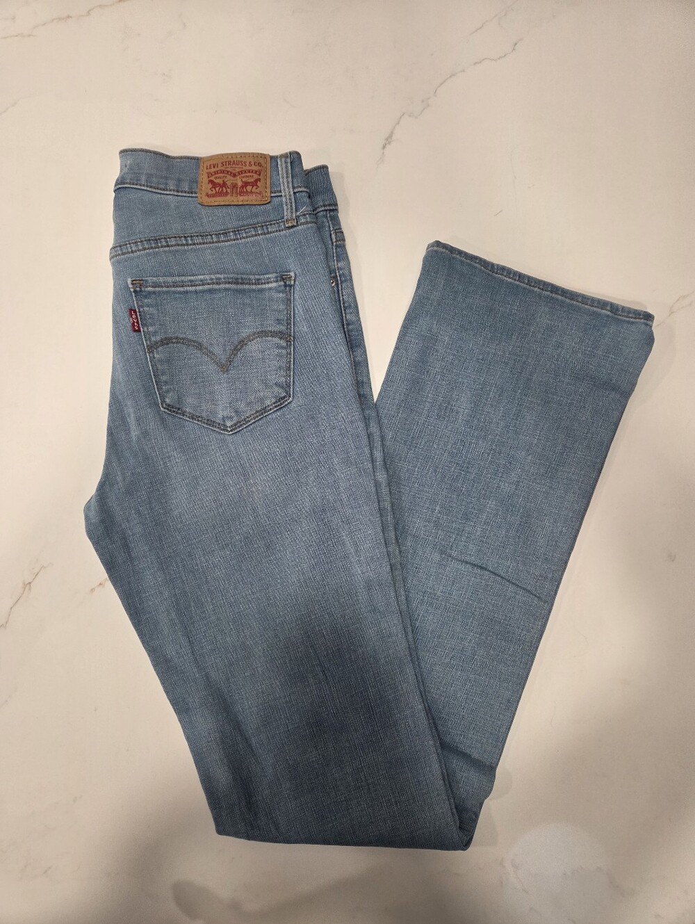 Levi's 315 Shaping Bootcut Jeans in Light Blue Denim